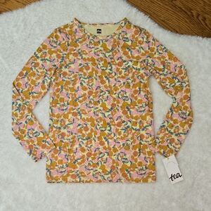 Tea Printed Slim Long Sleeve Top, Girls 7, New With Tags